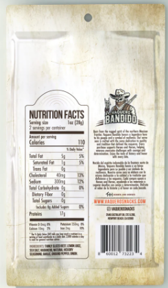 Vaquero Bandido Habanero Carne Seca (Mexican Dried Crispy Beef Jerky)