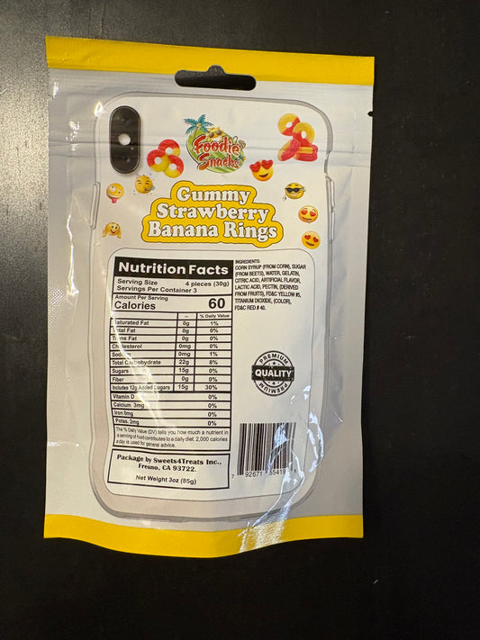 Candy Vibes Gummy Strawberry Banana Rings