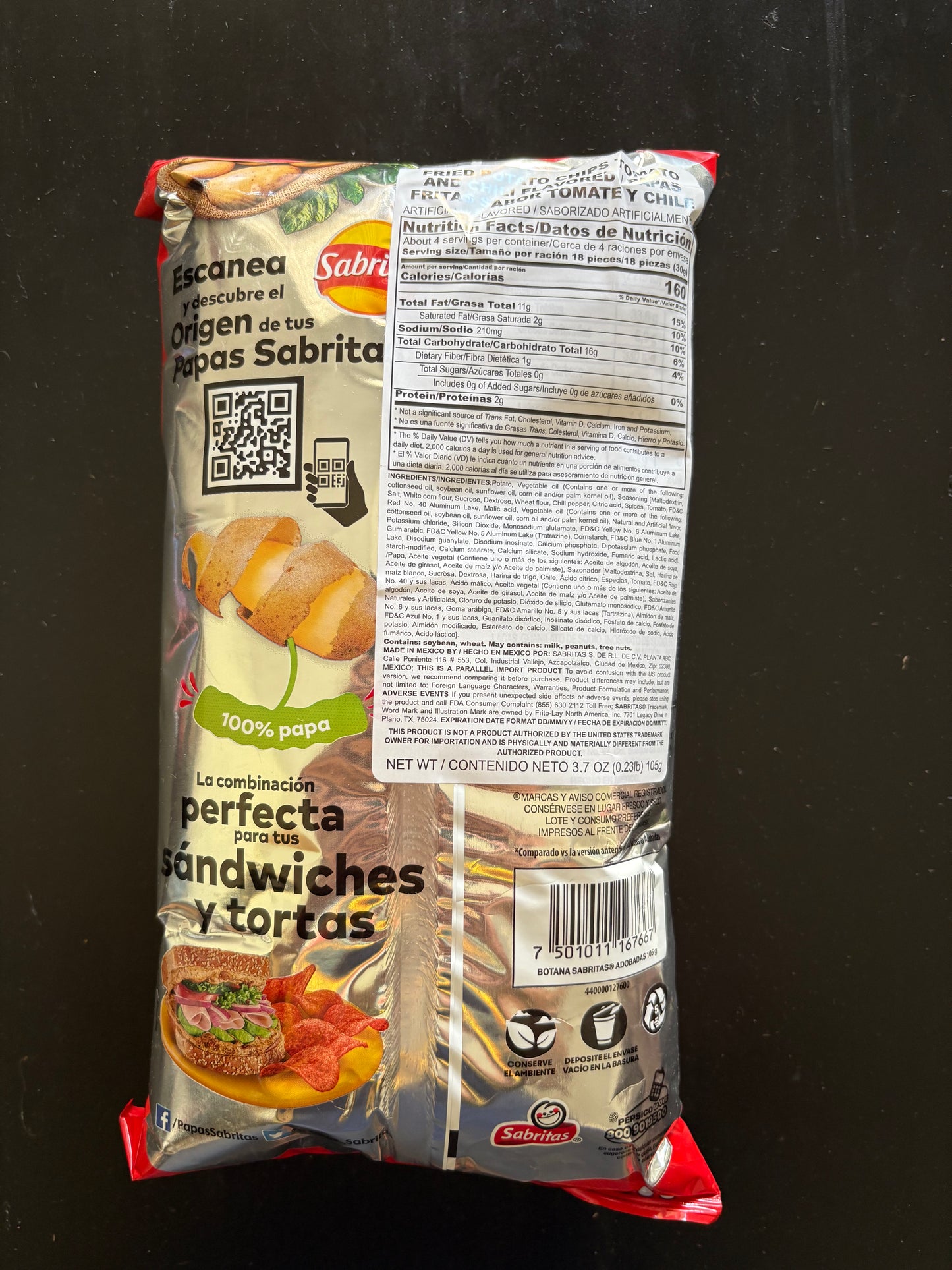 Sabritas Adobadas Potato Chips