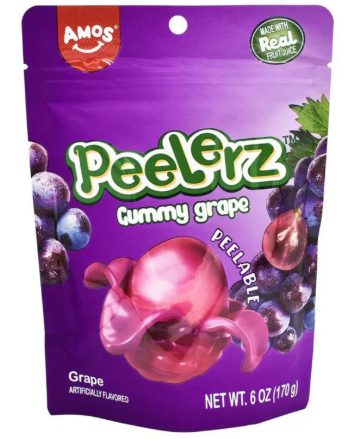 Amos Peelerz Peelable Gummy Candy – Assorted Fruit Flavors