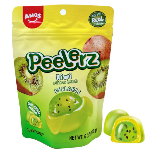 Amos Peelerz Peelable Gummy Candy – Assorted Fruit Flavors
