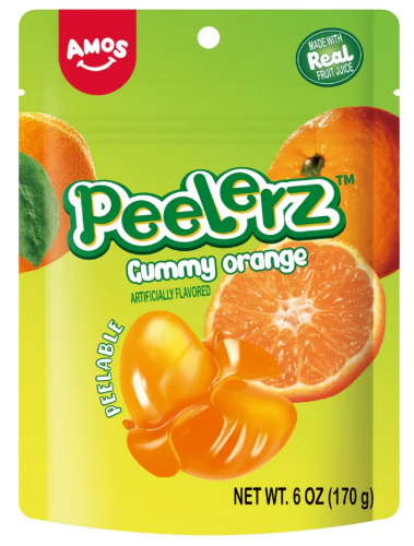 Amos Peelerz Peelable Gummy Candy – Assorted Fruit Flavors