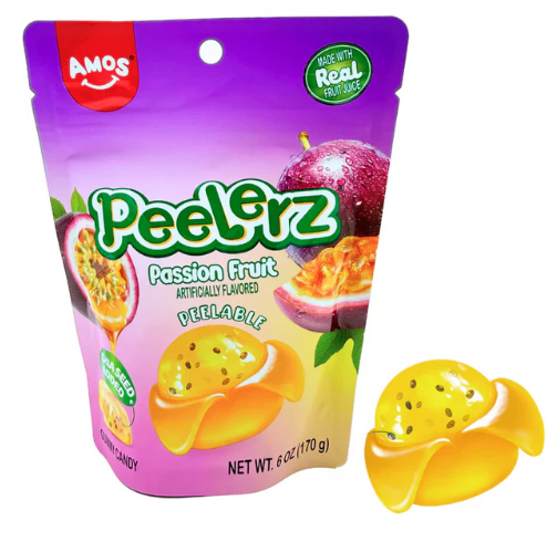 Amos Peelerz Peelable Gummy Candy – Assorted Fruit Flavors