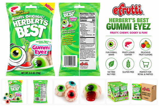 Efrutti Gummy Eyez – Herbert’s Best Gummy Candy | Fun Filled Gummy Eyeballs