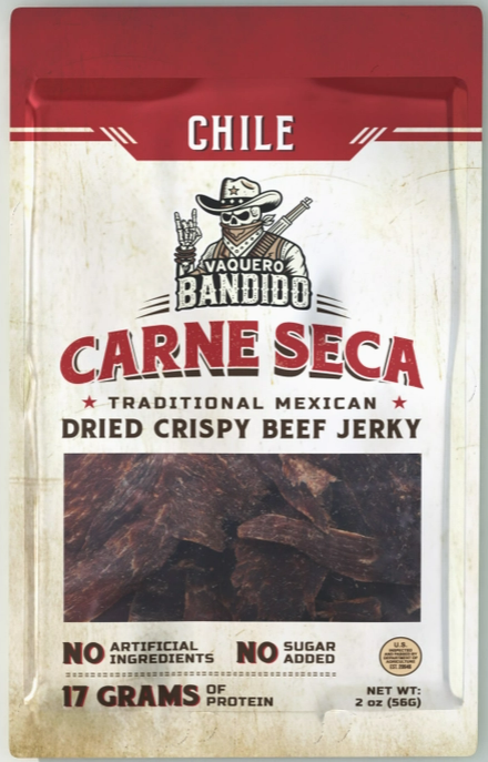 Vaquero Bandido Chile Carne Seca (Mexican Dried Crispy Beef Jerky)