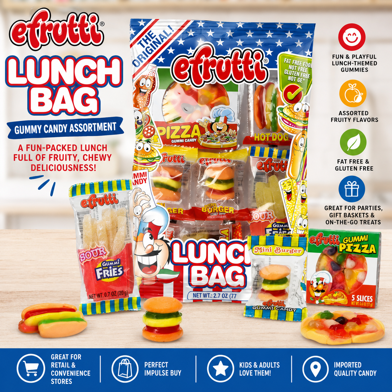 Efrutti Gummy Lunch Bag Assorted Gummy Candy Mix