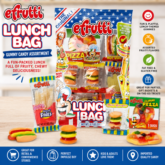 Efrutti Gummy Lunch Bag Assorted Gummy Candy Mix