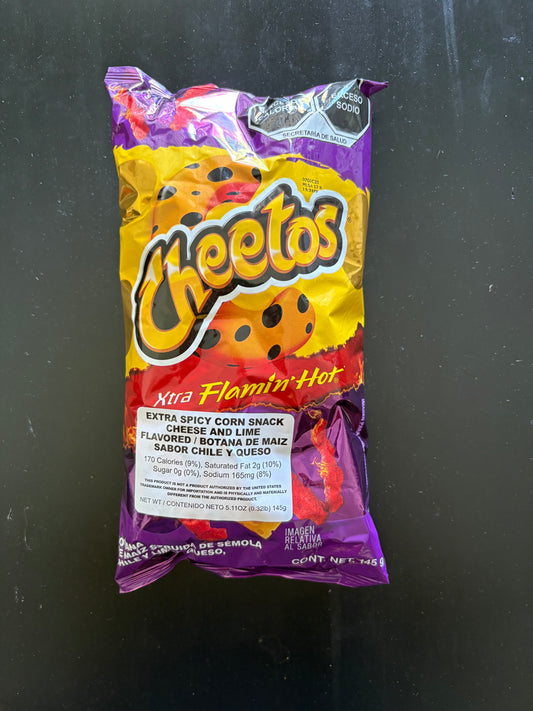 Sabritas Cheetos Xtra Flamin’ Hot Cheese Snacks