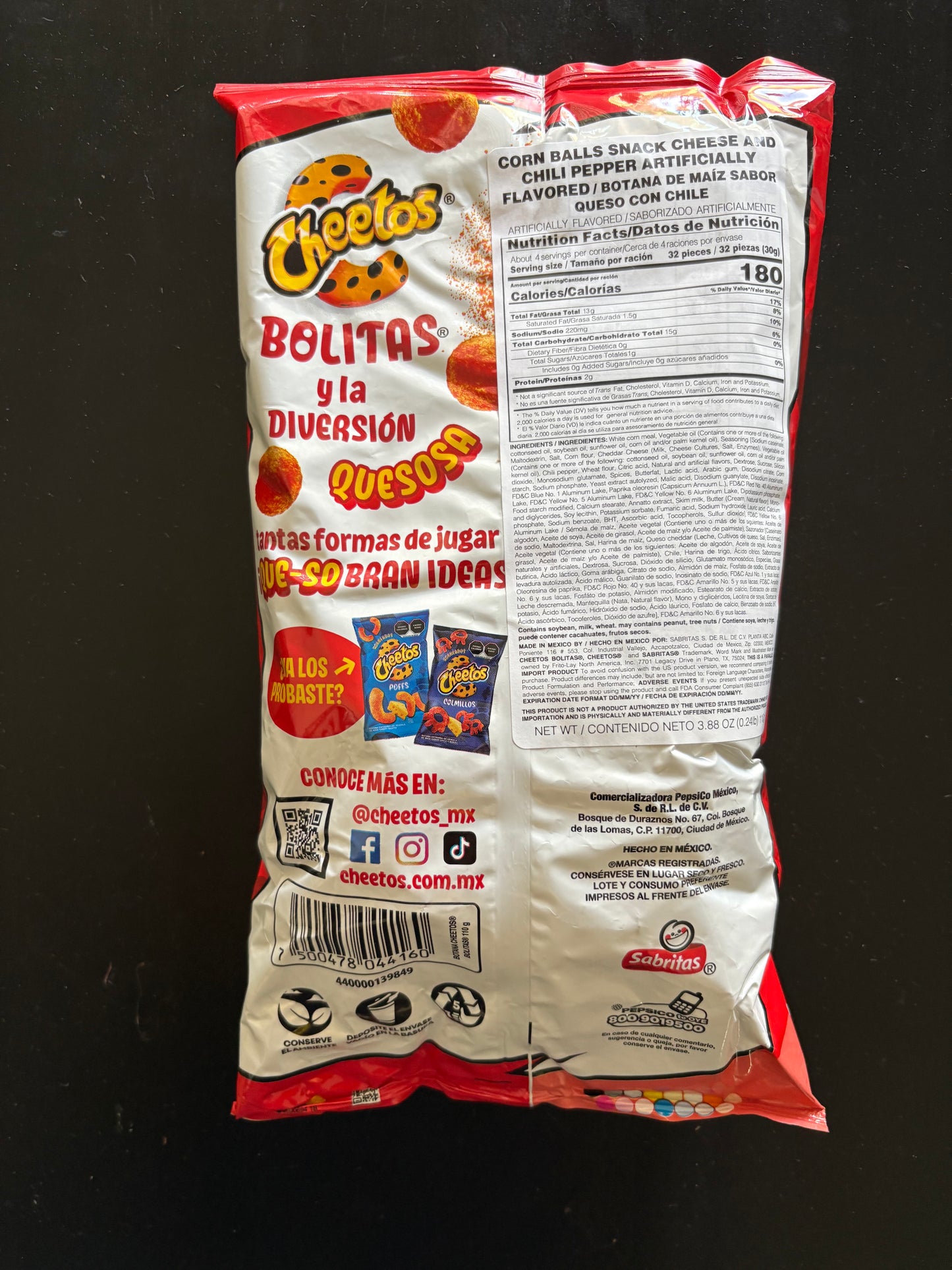 Sabritas Cheetos Bolitas Cheese Snacks