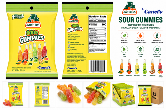 Canels Jarritos Sour Gummies – Mexican Soda-Inspired Sour Candy (Assorted Flavors)