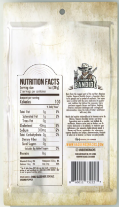 Vaquero Bandido Original Carne Seca (Mexican Dried Crispy Beef Jerky)