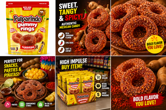 Pulparindo Gummy Rings Tamarind Candy – Sweet, Tangy & Spicy Mexican Gummy Candy