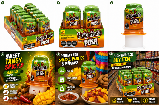 Pulparindo Push Mango Tamarind Candy – Sweet, Tangy & Spicy Mexican Candy