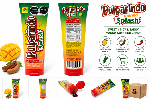 Pulparindo Splash Mango Tamarind Candy – Sweet, Spicy & Tangy Mexican Treat