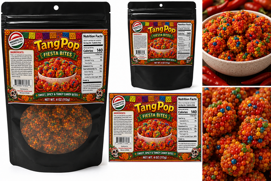 TangPop Fiesta Bites – Sweet, Spicy & Tangy Candy Bites – 4 oz